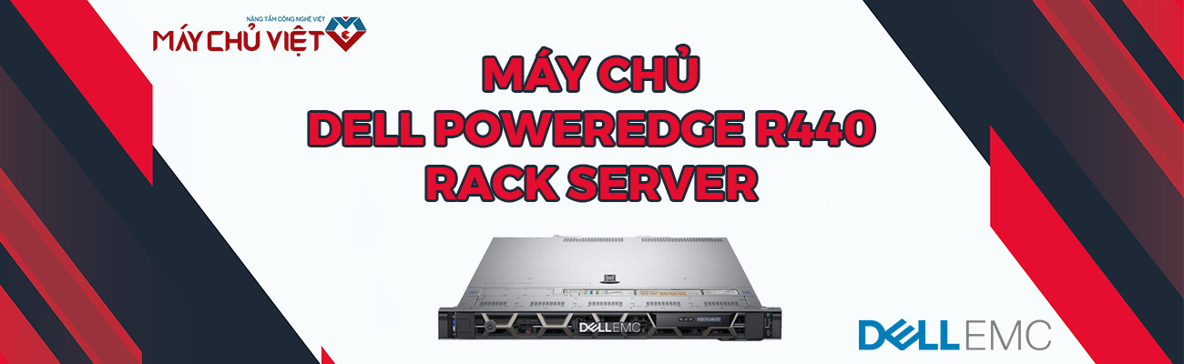 máy chủ dell poweredge r440 rack server banner maychuviet 1200x400px
