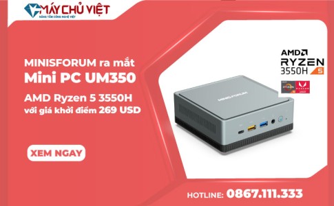MINISFORUM ra mắt Mini PC UM350 AMD Ryzen 5 3550H với giá khởi điểm 269 USD