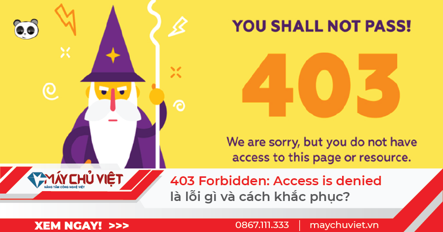 403 Forbidden Access is denied là lỗi gì và cách khắc phục?