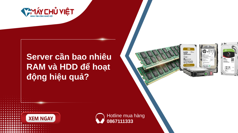 Server cần bao nhiêu RAM và HDD để hoạt động hiệu quả?