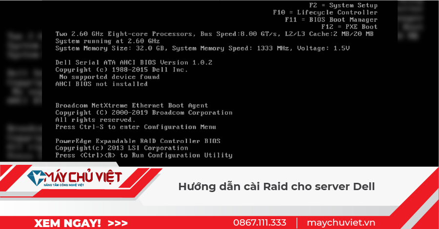 Hướng dẫn cài RAID cho server Dell