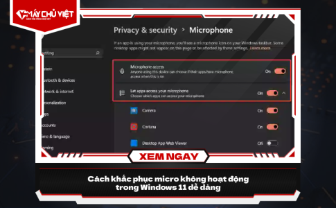Cach Khac Phuc Loi Micro Tren Windows 11