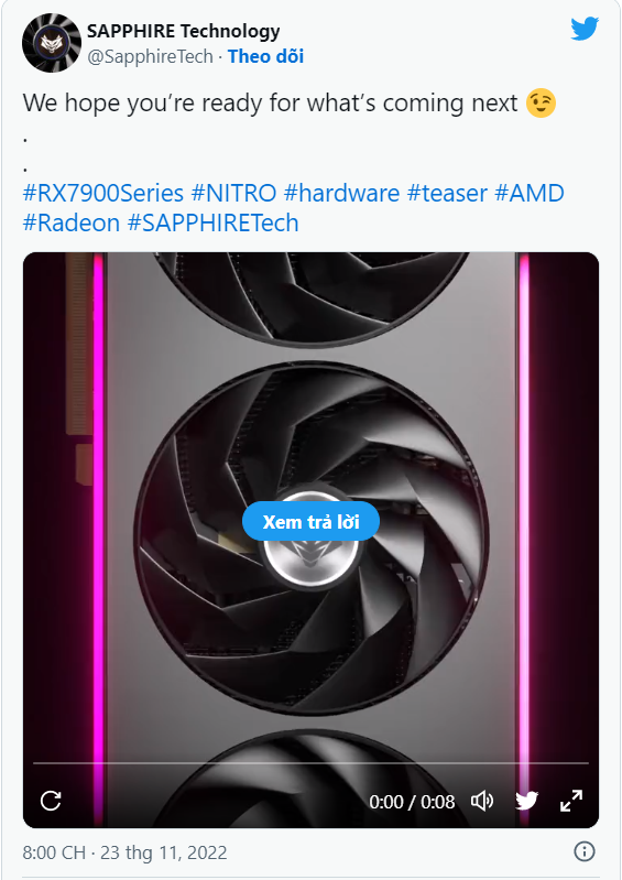 Sapphire giới thiệu dòng card đồ họa RGB-LIT Radeon RX 7900 XTX & 7900 XT Nitro