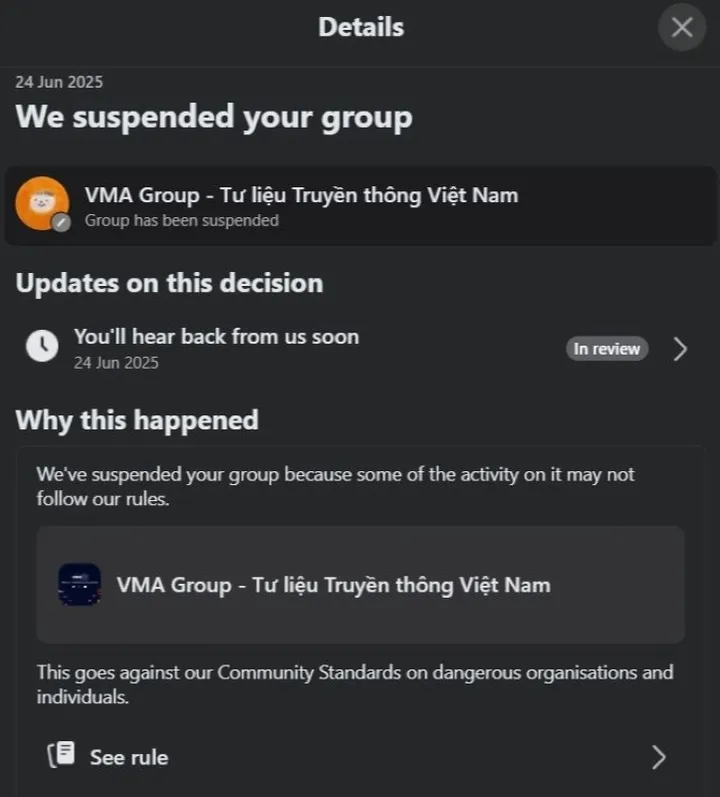 Loạt nhóm Facebook bị vô hiệu hóa bất thường