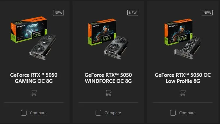 GeForce RTX 5050 và các bản tùy chỉnh đến từ ASUS, GIGABYTE, MSI và ZOTAC