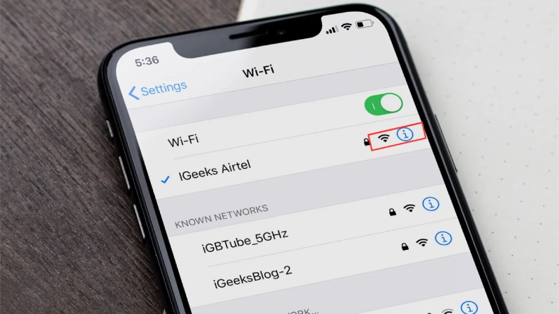 tìm mục IP Address